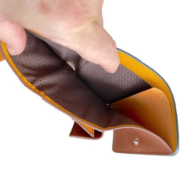 Tod's Woman Blue Pebbled Leather SEL Tri-fold snap wallet, XAWSELB1200WEP4Q44 - Picture 3 of 11